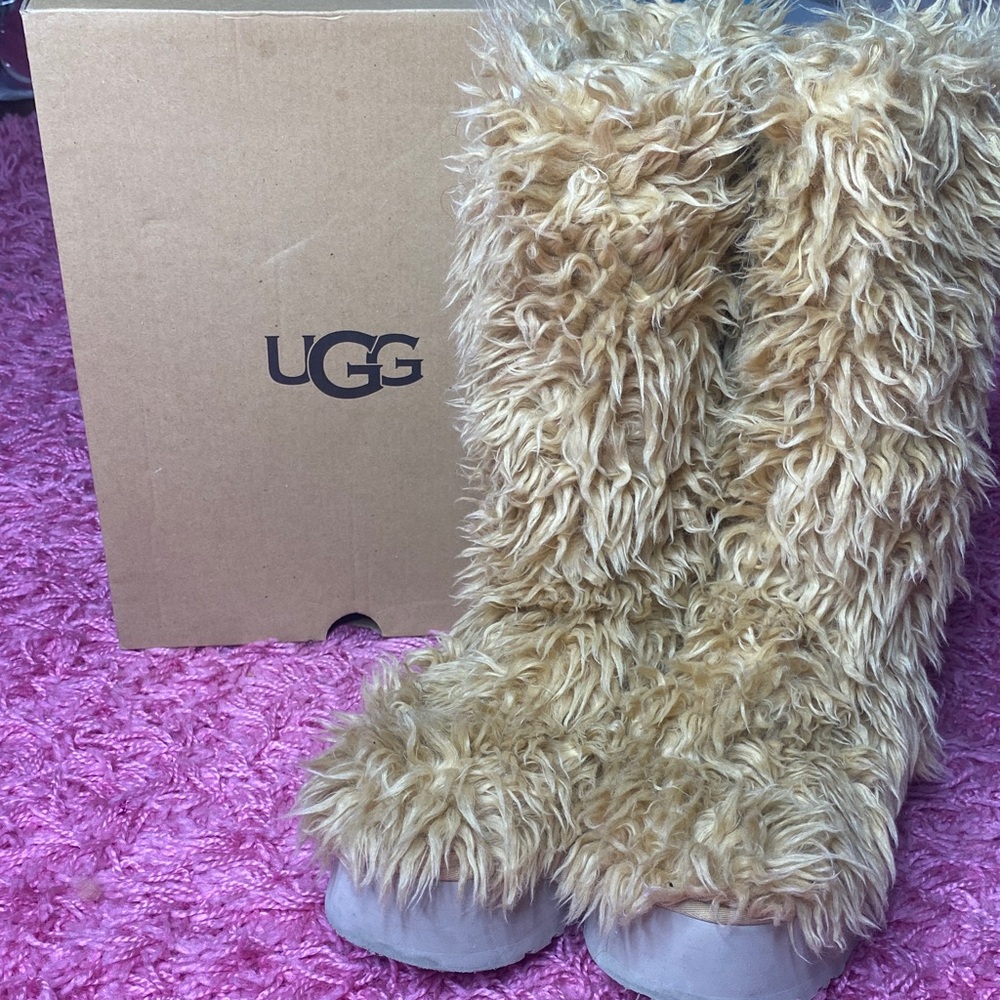 UGG Fluffy Tan Boots